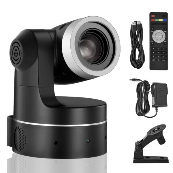 10x Optical Zoom USB PTZ Camera,1080P 30FPS Webcam,HD Video Conference Camera Compatible with Most Software,Live Streaming Camera for Conference,Events,Church and School etc(Black)