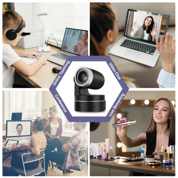 10x Optical Zoom USB PTZ Camera,1080P 30FPS Webcam,HD Video Conference Camera Compatible with Most Software,Live Streaming Camera for Conference,Events,Church and School etc(Black) - Image 5