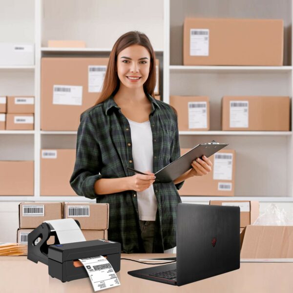 OIEXI Shipping Label Printer 4x6, High Speed Direct USB Thermal Barcode 4×6 Label Marker Writer Machine with Label Holder, Compatible with Ebay, Amazon, DHL, FedEx, UPS, Shopify, Etsy - Image 6