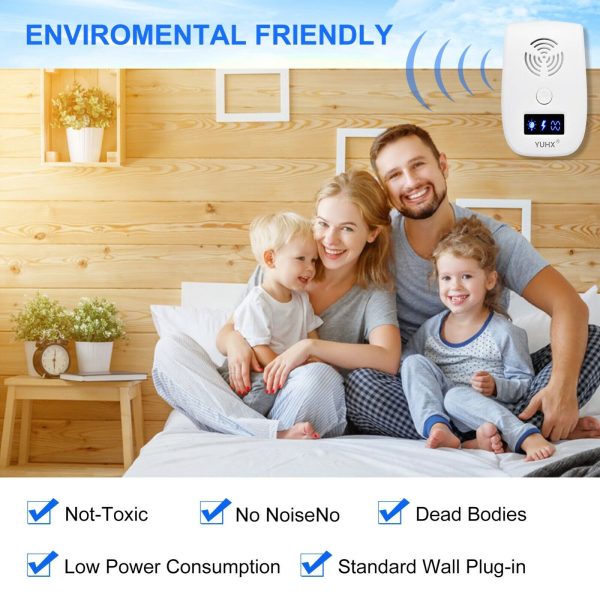 Ultrasonic Pest Repeller ,6 Pack Electronic Pest Repellent Plug in for Mosquito, Mouse, Cockroaches, Rats, Bugs, Mouse repellent with night light - Image 7